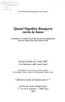 Cover of: Quand Napoléon Bonaparte recréa la Suisse by Alain-Jacques Czouz-Tornare