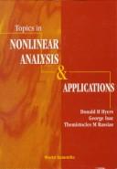 Cover of: Topics in nonlinear analysis & applications by Donald H. Hyers, George Isac, Themistocles M. Rassias