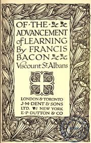 an advancement of learning and an The project gutenberg ebook, the advancement of learning, by francis bacon, edited by henry morley this ebook is for the use of anyone anywhere in the united states and most other parts of the world at no cost and with almost no restrictions whatsoever. an advancement of learning and an The project gutenberg ebook, the advancement of learning, by francis bacon, edited by henry morley this ebook is for the use of anyone anywhere in the united states and most other parts of the world at no cost and with almost no restrictions whatsoever.