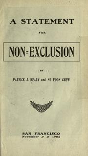 A statement for non-exclusion