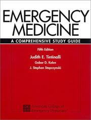 Cover of: Emergency medicine by Judith E. Tintinalli, Gabor D. Kelen, J. Stephan Stapczynski
