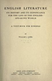 Cover of: English literature by William J. Long