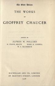 Works of Geoffrey Chaucer by Geoffrey Chaucer