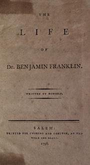 The autobiography of Benjamin Franklin by Benjamin Franklin