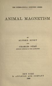 Cover of: Animal Magnetism by Alfred Binet