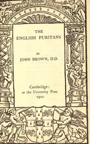 The English Puritans | Open Library