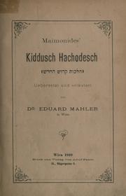 Cover of: Mishneh Torah by Moses Maimonides