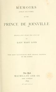 Cover of: Memoirs (Vieux souvenirs) of the Prince de Joinville by Prince de Joinville