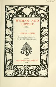 Cover of: Woman and puppet, etc by Pierre Louÿs