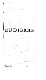 Cover of: Hudibras by Samuel Butler