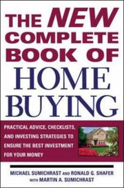 Cover of: The new complete book of home buying by Michael Sumichrast, Ronald Shafer, Martin A. Sumichrast