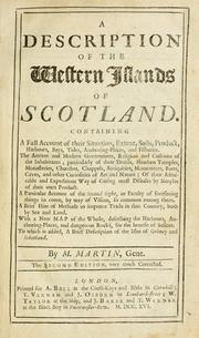Cover of: A description of the Western Islands of Scotland by Martin Martin
