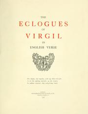 The Eclogues of Virgil in English verse | Open Library