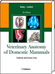 Cover of: Veterinary anatomy of domestic mammals by Horst Erich König, Hans-Georg Liebich