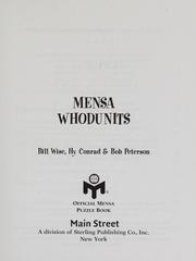 Cover of: Mensa whodunits by Hy Conrad, Bob Peterson, Bill Wise