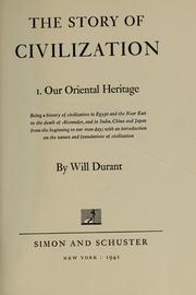 Cover of: Our oriental heritage by Will Durant