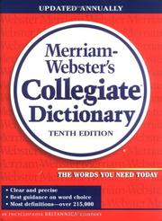 Cover of: Merriam-Webster's collegiate dictionary by Merriam-Webster