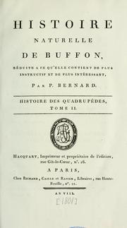 Cover of: Histoire naturelle de Buffon by Georges-Louis Leclerc, comte de Buffon