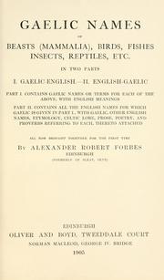 Cover of: Gaelic names of beasts (mammalia), birds, fishes, insects, reptiles, etc by ALexander Robert Forbes