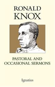 Cover of: Pastoral and Occasional Sermons by Ronald Arbuthnott Knox