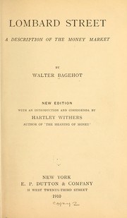 Cover of: Lombard Street by Walter Bagehot