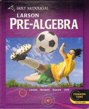 Cover of: Holt McDougal Pre-Algebra by Ron Larson