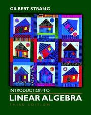 Cover of: Introduction to Linear Algebra by Gilbert Strang