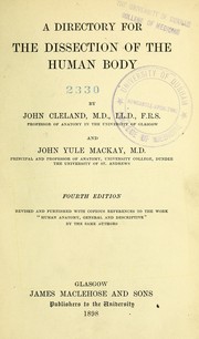 Cover of: A directory for the dissection of the human body by John Cleland