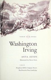 Washington Irving. by Anya Seton