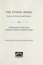 Cover of: The other Israel : voices of refusal and dissent by 