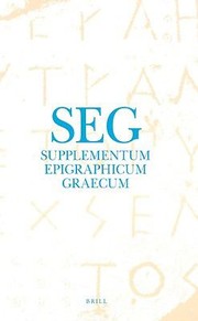 Cover of: Supplementum Epigraphicum Graecum Volume 29
            
                Supplementum Epigraphicum Graecum by H. W. Pleket