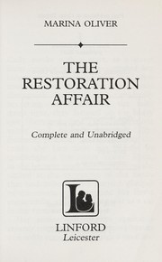 Restoration Affair by Marina Oliver
