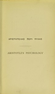 Aristotle's Psychology by Aristotle