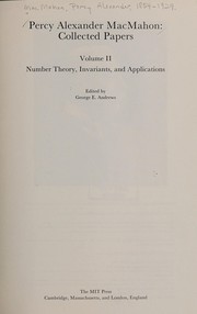 Number theory, invariants, and applications by Percy Alexander MacMahon