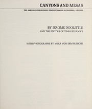 Cover of: Canyons and Mesas by Jerome Doolittle