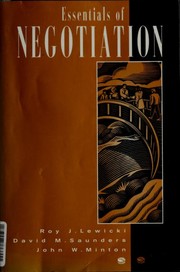 Essentials of negotiation by Roy J. Lewicki