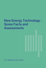New Energy Technology by Hoyt Clarke Hottel, Jack Benny Howard