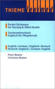 Cover of: Pocket dictionary of nursing & allied health by Peter Reuter, Dr. med., Christine Reuter